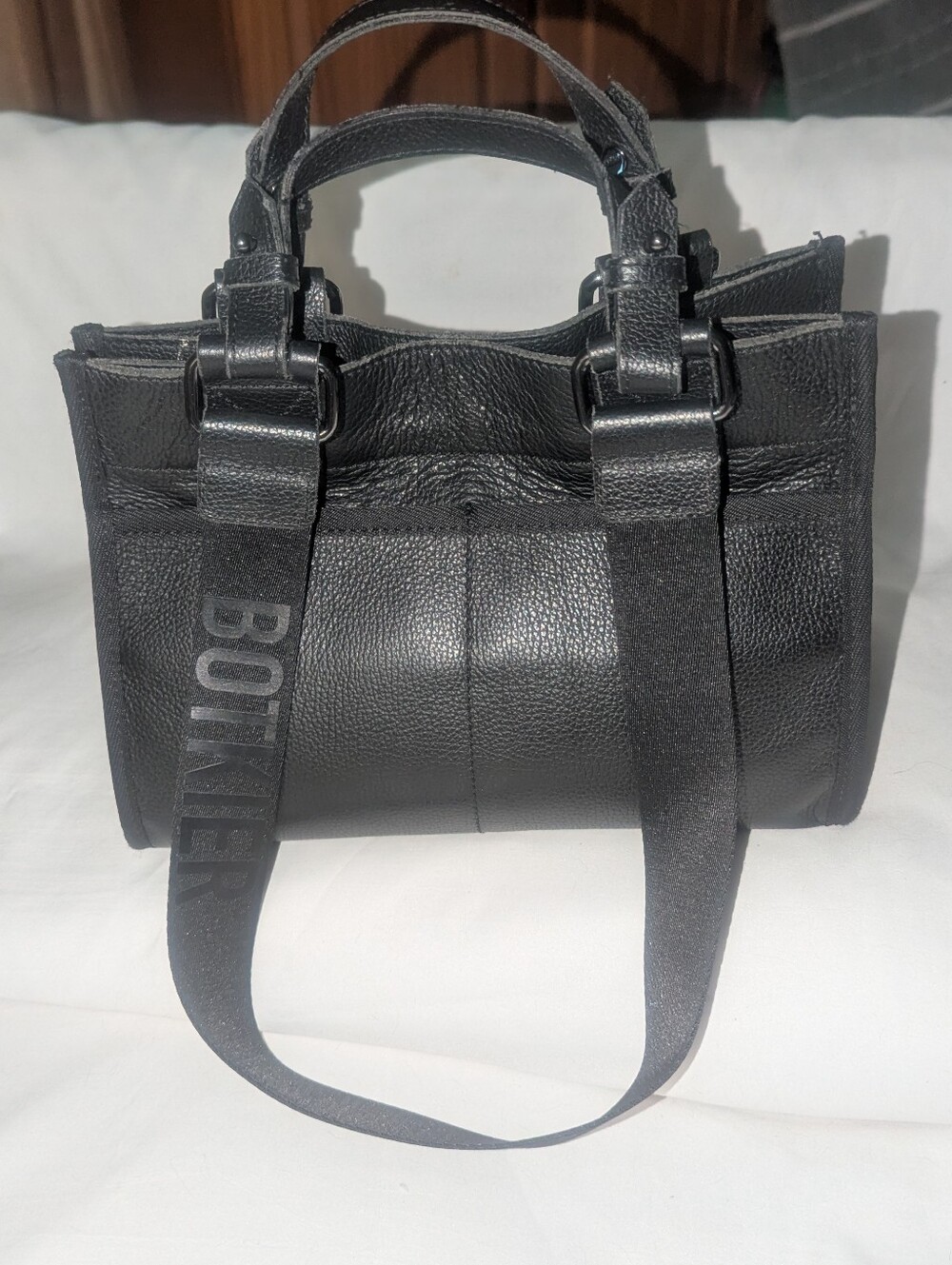 Botkier Bedford Bite Size Black Tote with Logo Straps